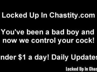 Chastity og orgasme denial porno